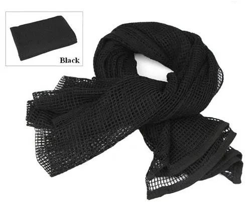 190*90cm Scarf Cotton Military Camouflage Tactical Mesh Scarf Sniper Face Scarf Veil Camping Hunting Multi Purpose Hiking Scarve