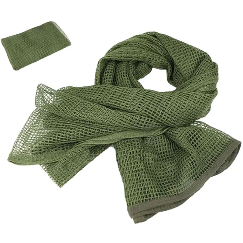 190*90cm Scarf Cotton Military Camouflage Tactical Mesh Scarf Sniper Face Scarf Veil Camping Hunting Multi Purpose Hiking Scarve