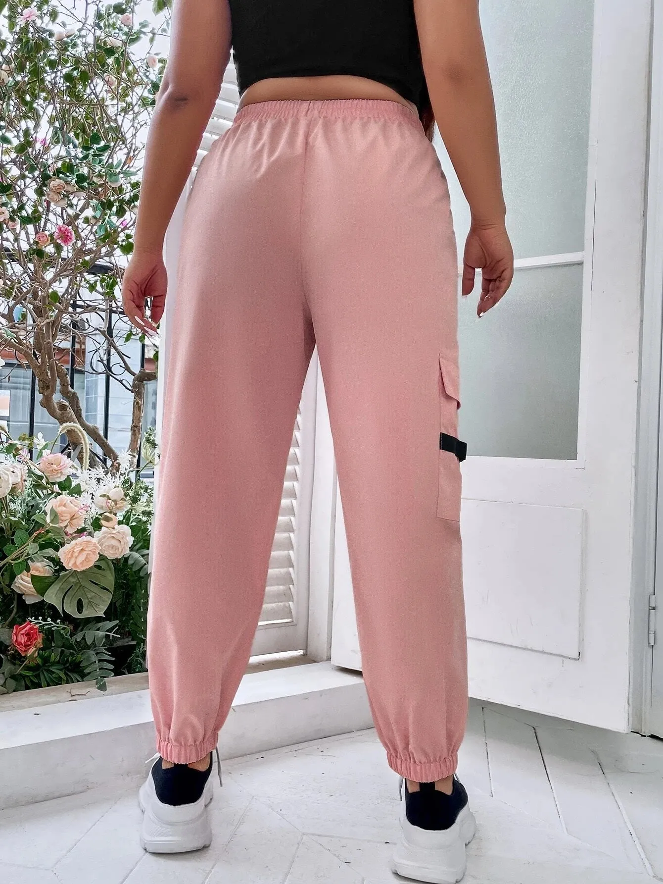 Adjustable Drawstring Cargo Pants