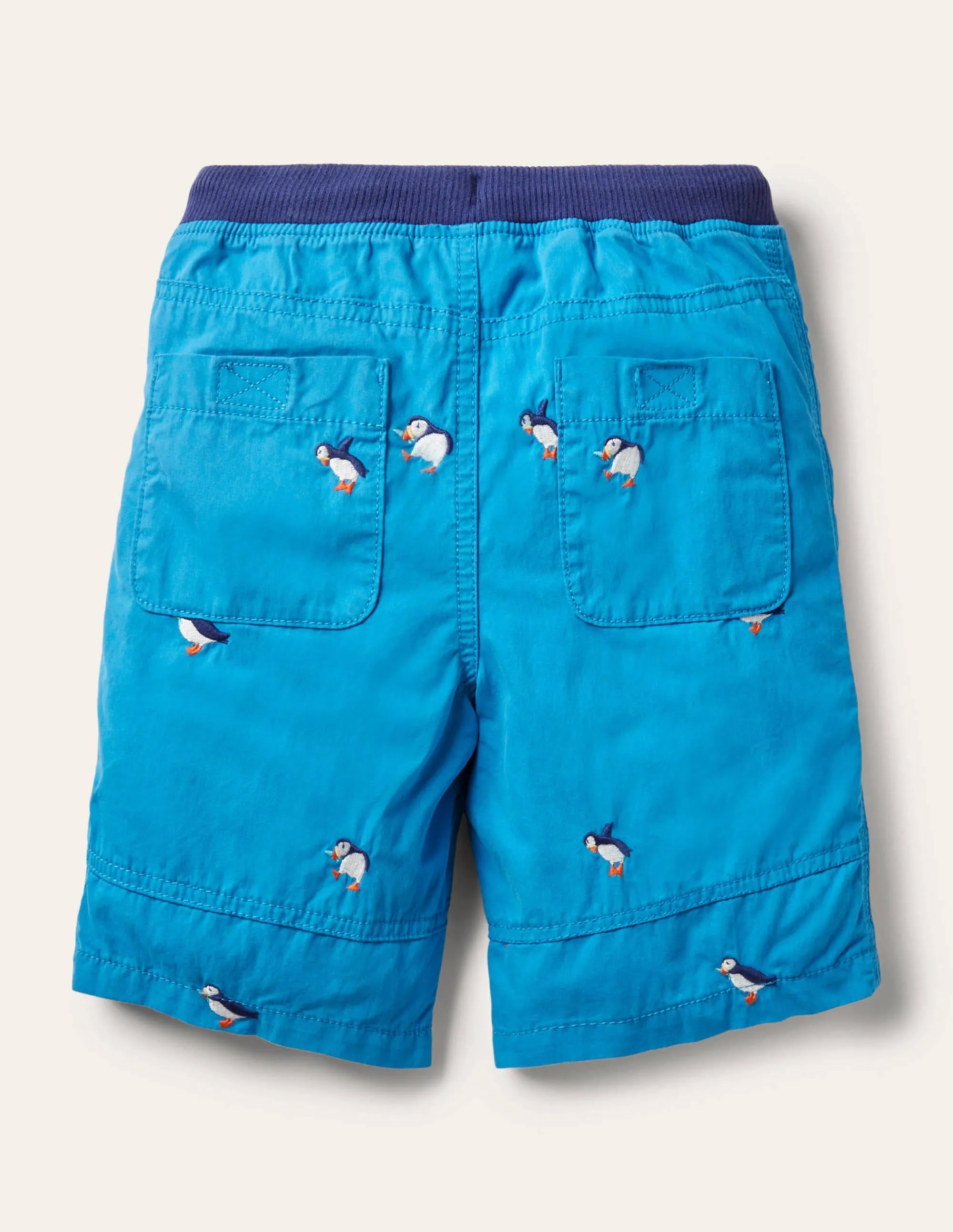 Adventure Shorts-Moroccan Blue Puffins
