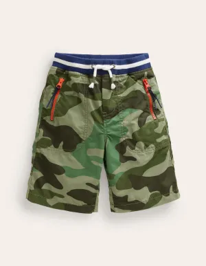Adventure Shorts-Tonal Green Camo
