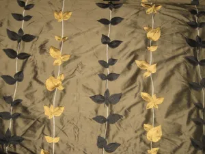 antique gold silk taffeta computerised embroidered**