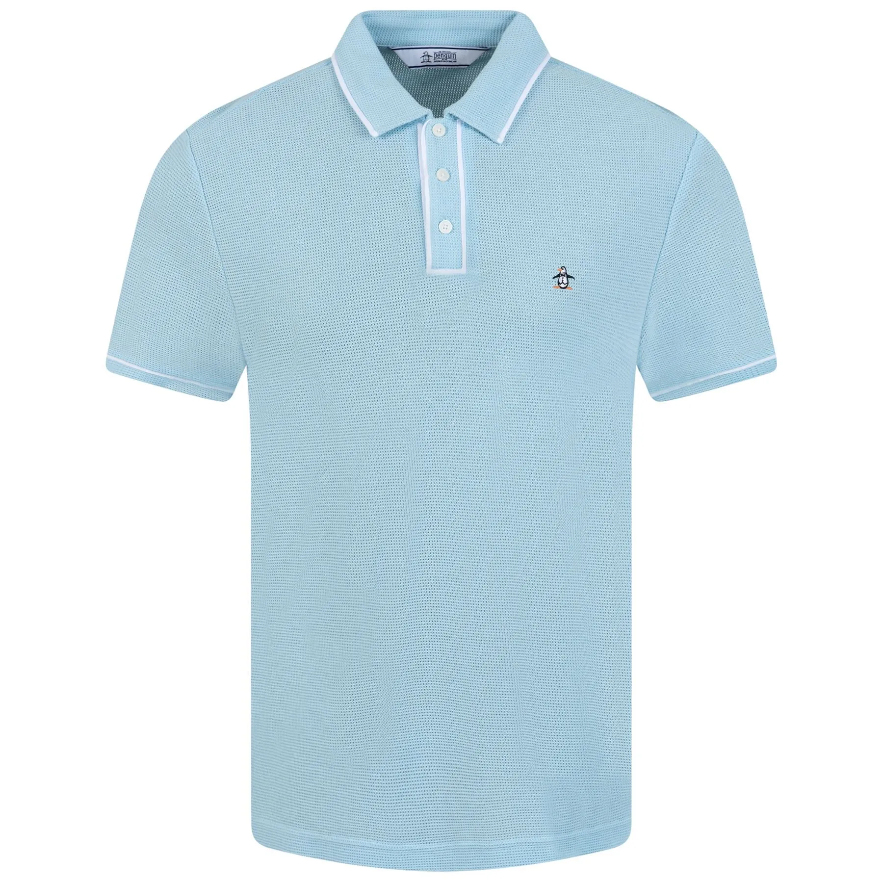 Archive Organic Cotton Earl Mesh Polo Cool Blue - AW23
