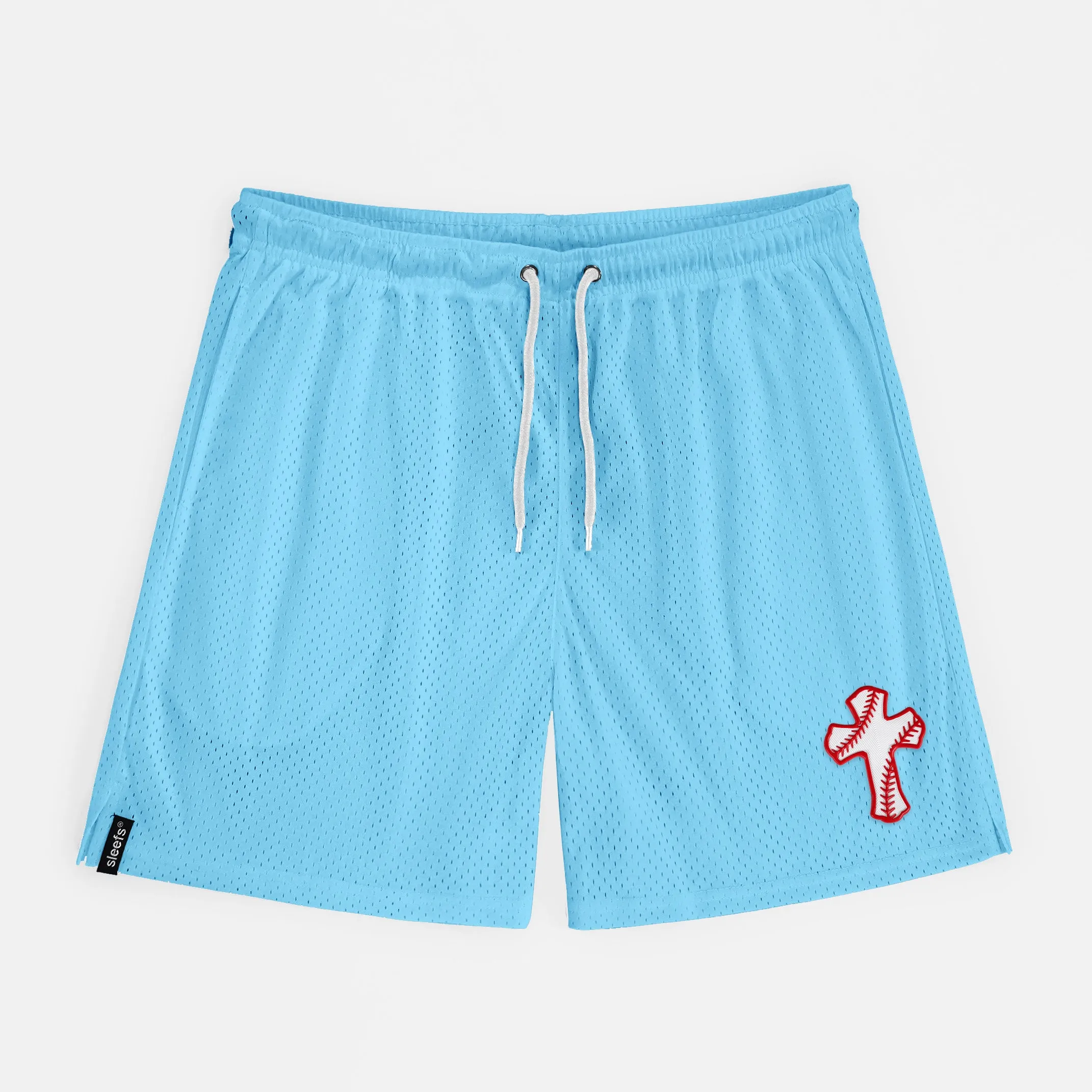 Baseball Cross Patch Shorts - 7"