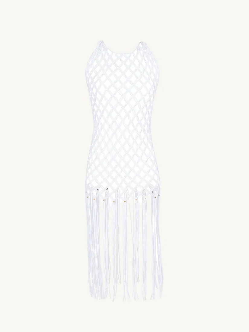 Beaded Brynn Coverup White