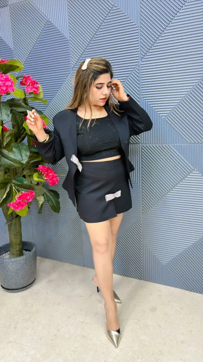 Beautiful Bow skirt and Blazer GGR510