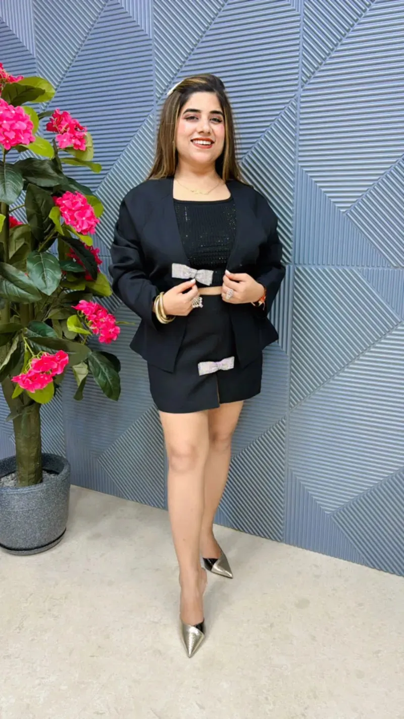 Beautiful Bow skirt and Blazer GGR510