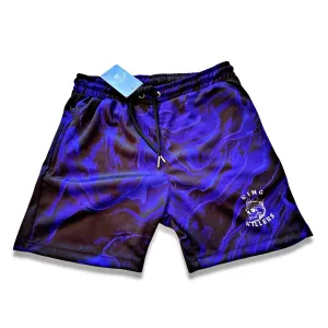 Black & Blue Mesh Gym Shorts