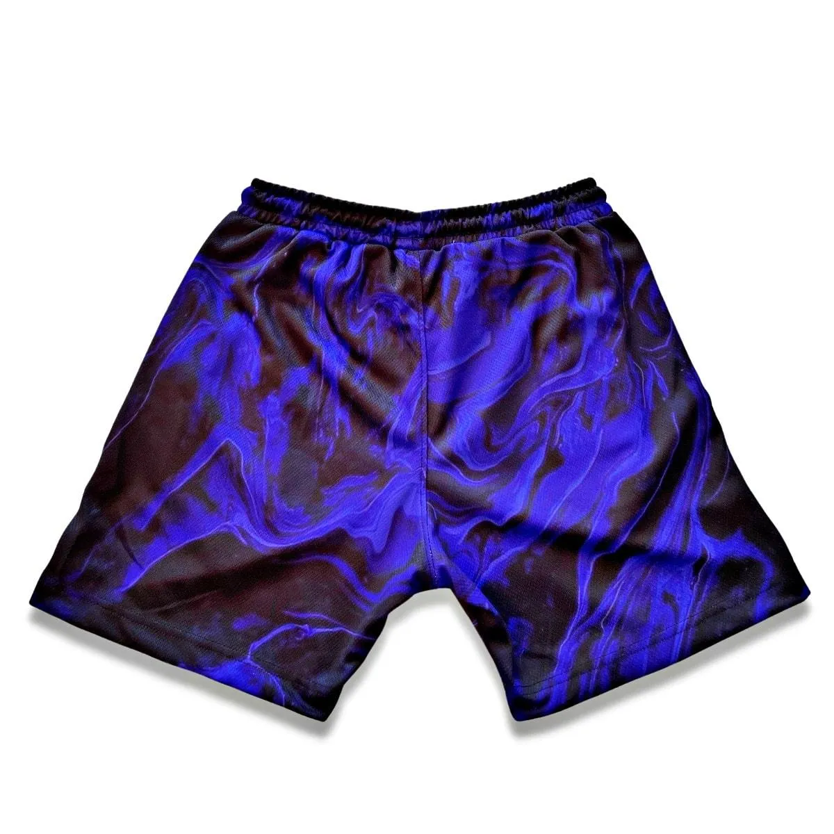 Black & Blue Mesh Gym Shorts