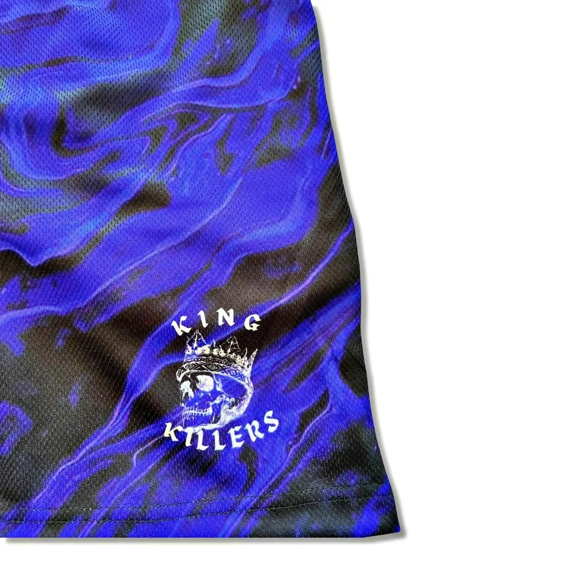 Black & Blue Mesh Gym Shorts
