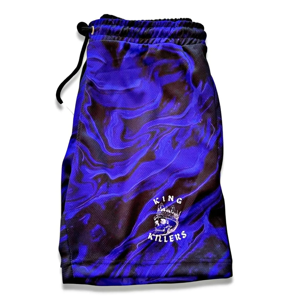 Black & Blue Mesh Gym Shorts