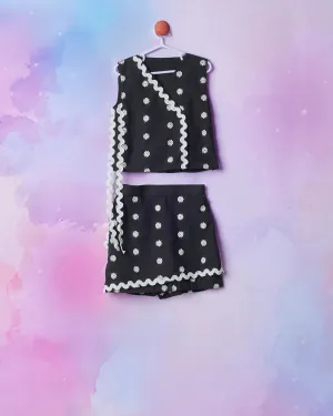 Black blazer skort set