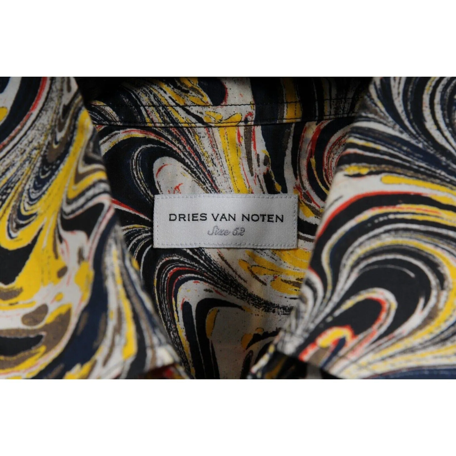 Black Tan Mosaic Abstract Painting Button Down Shirt