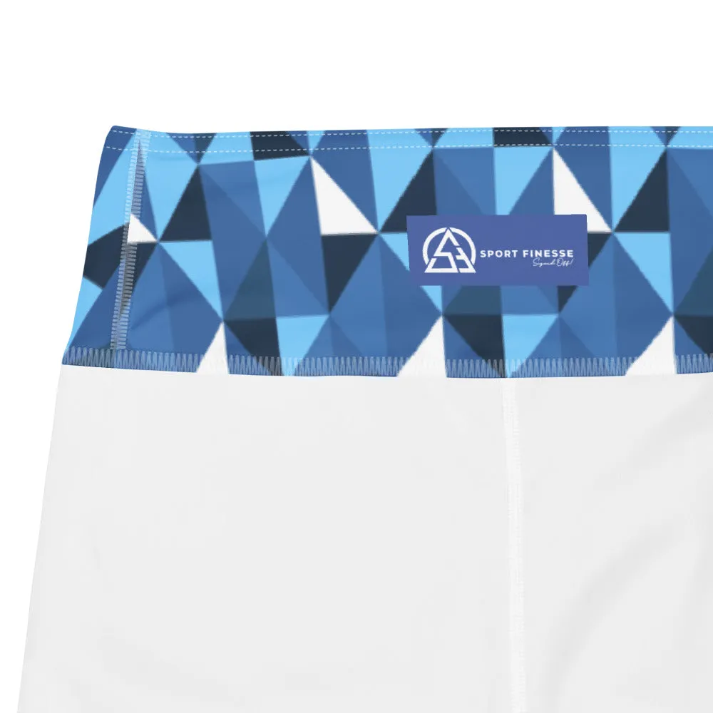 Blue Abstract Yoga Leggings