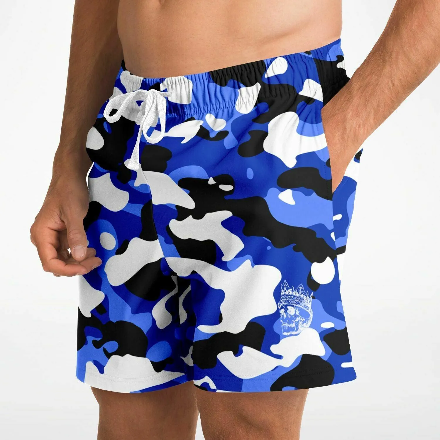 Blue Camo Athletic Shorts