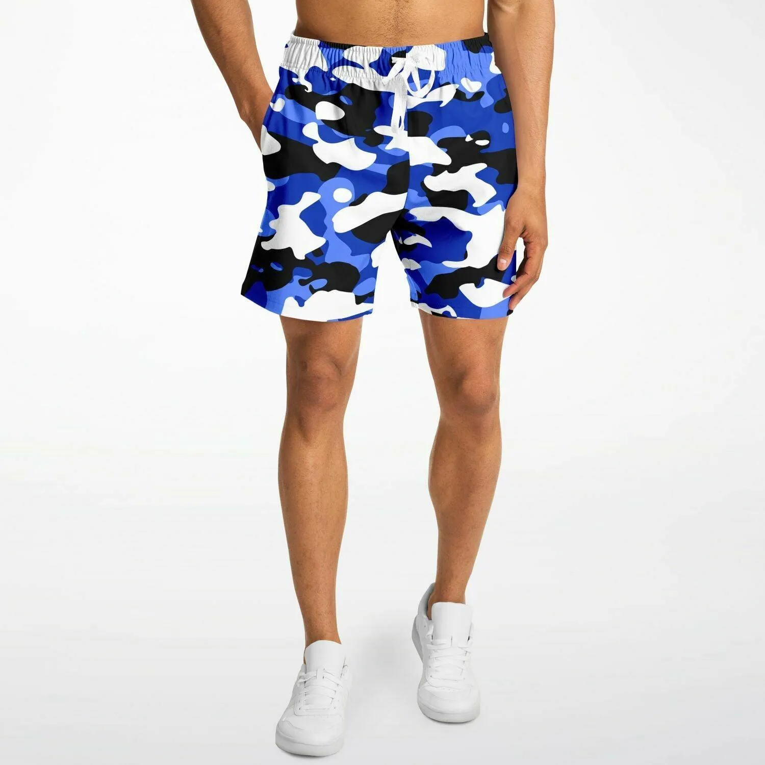 Blue Camo Athletic Shorts
