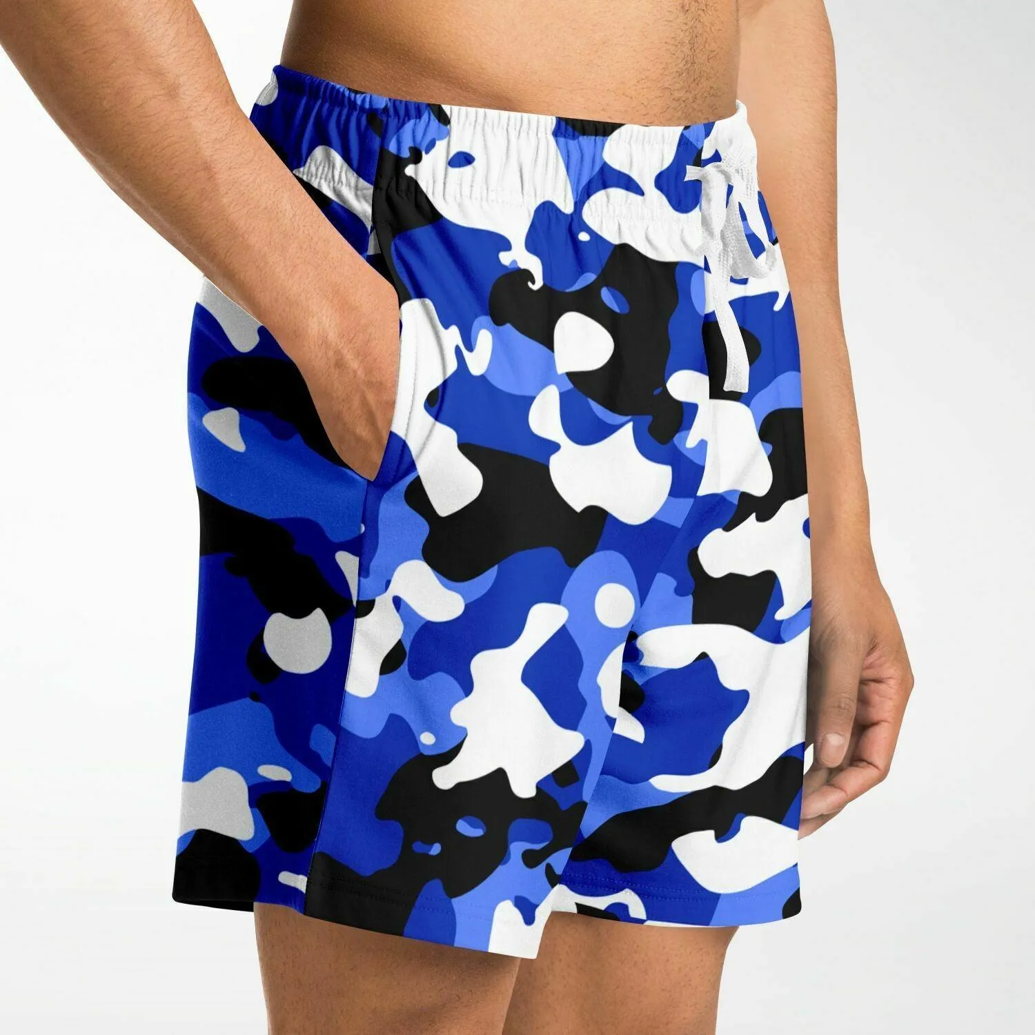 Blue Camo Athletic Shorts