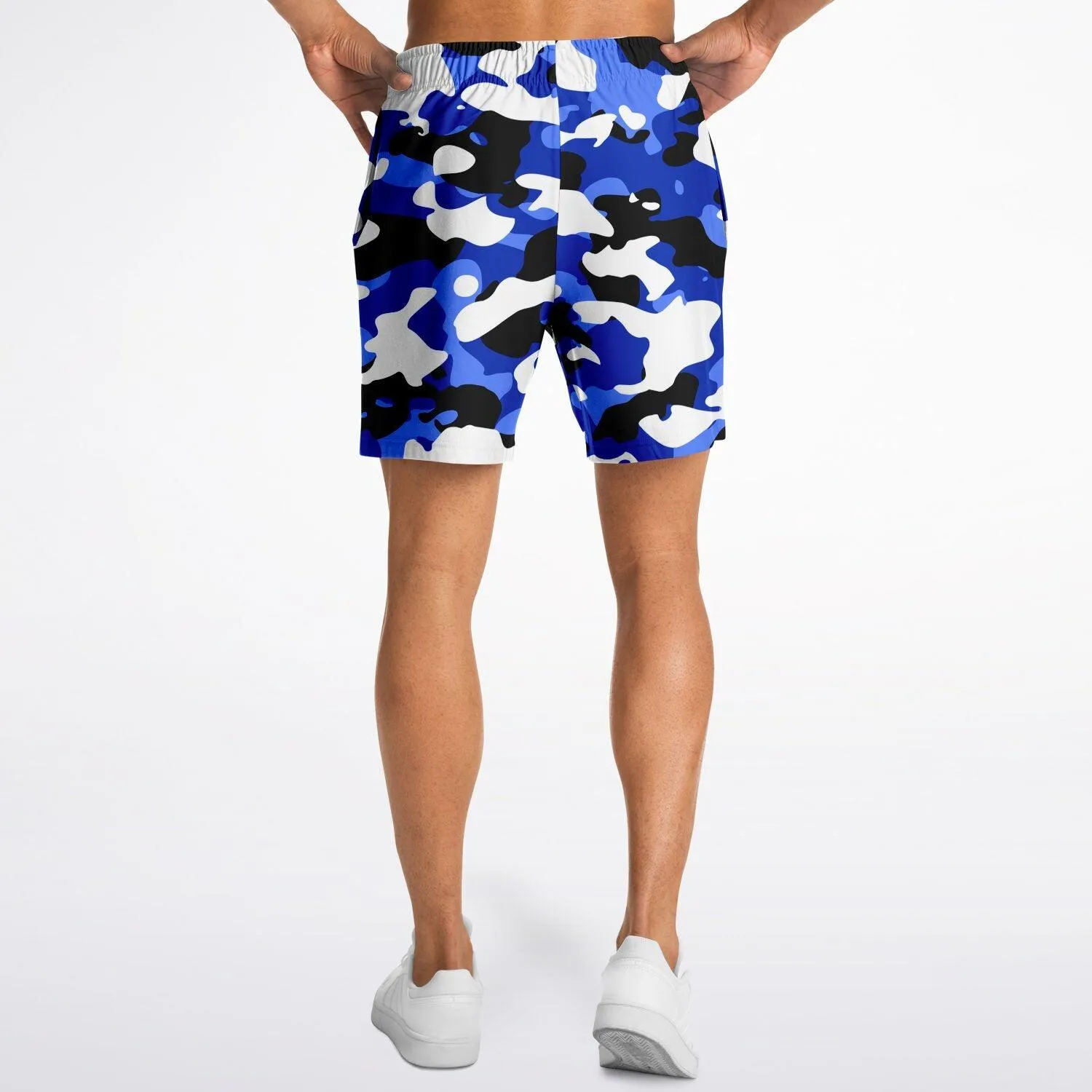 Blue Camo Athletic Shorts