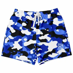 Blue Camo Athletic Shorts