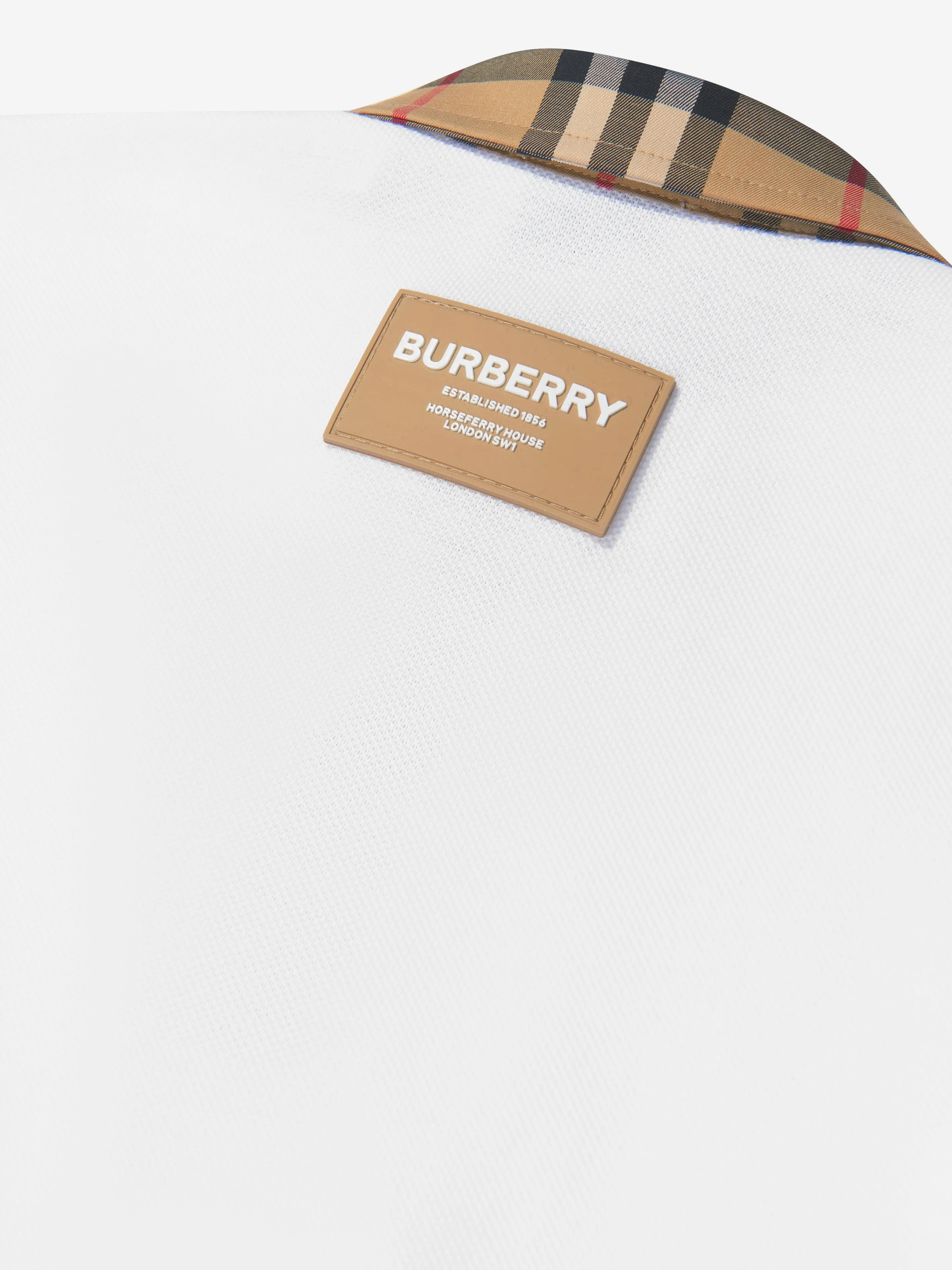 Burberry Boys Johane Polo Shirt In White