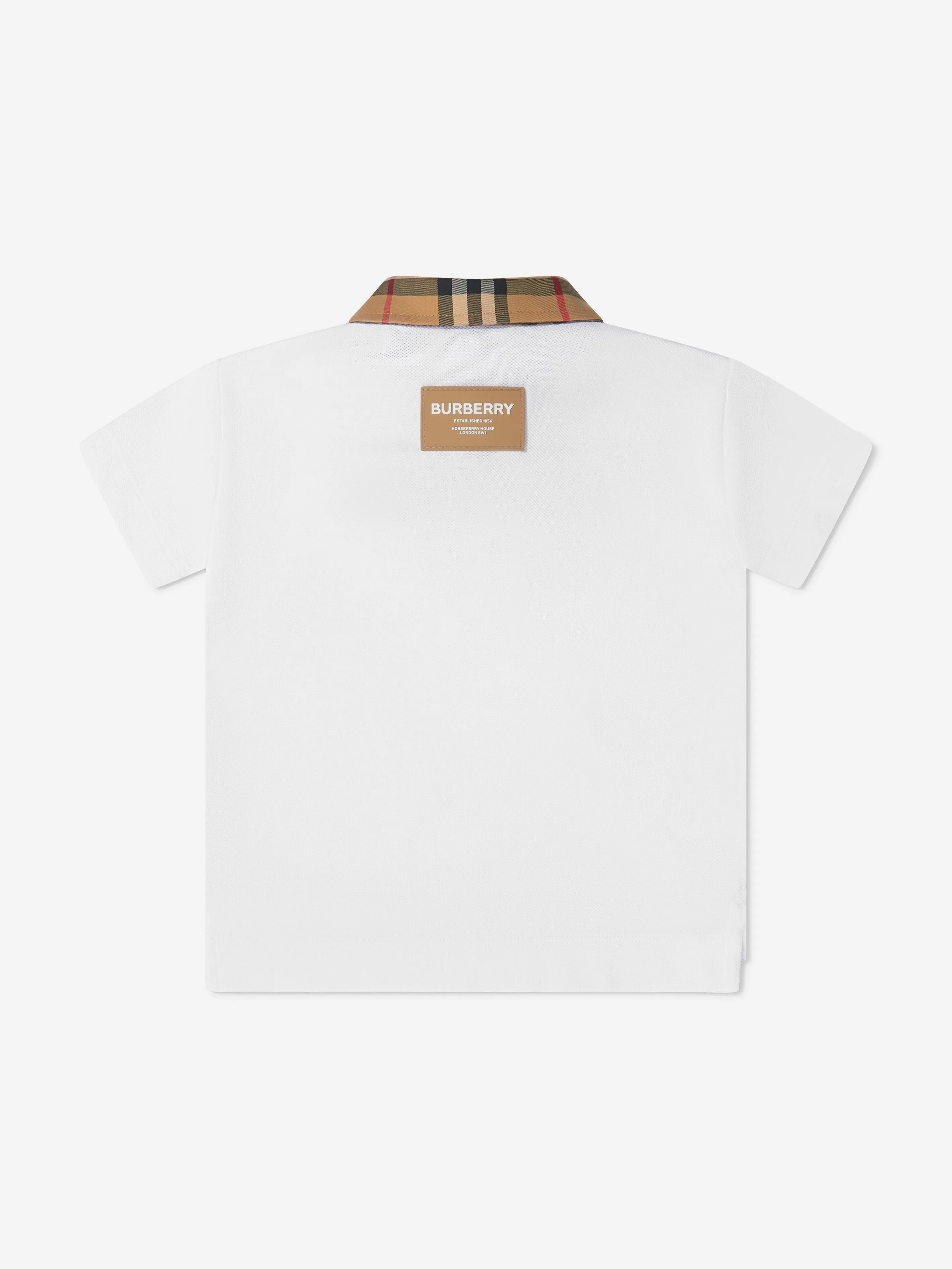 Burberry Boys Johane Polo Shirt In White