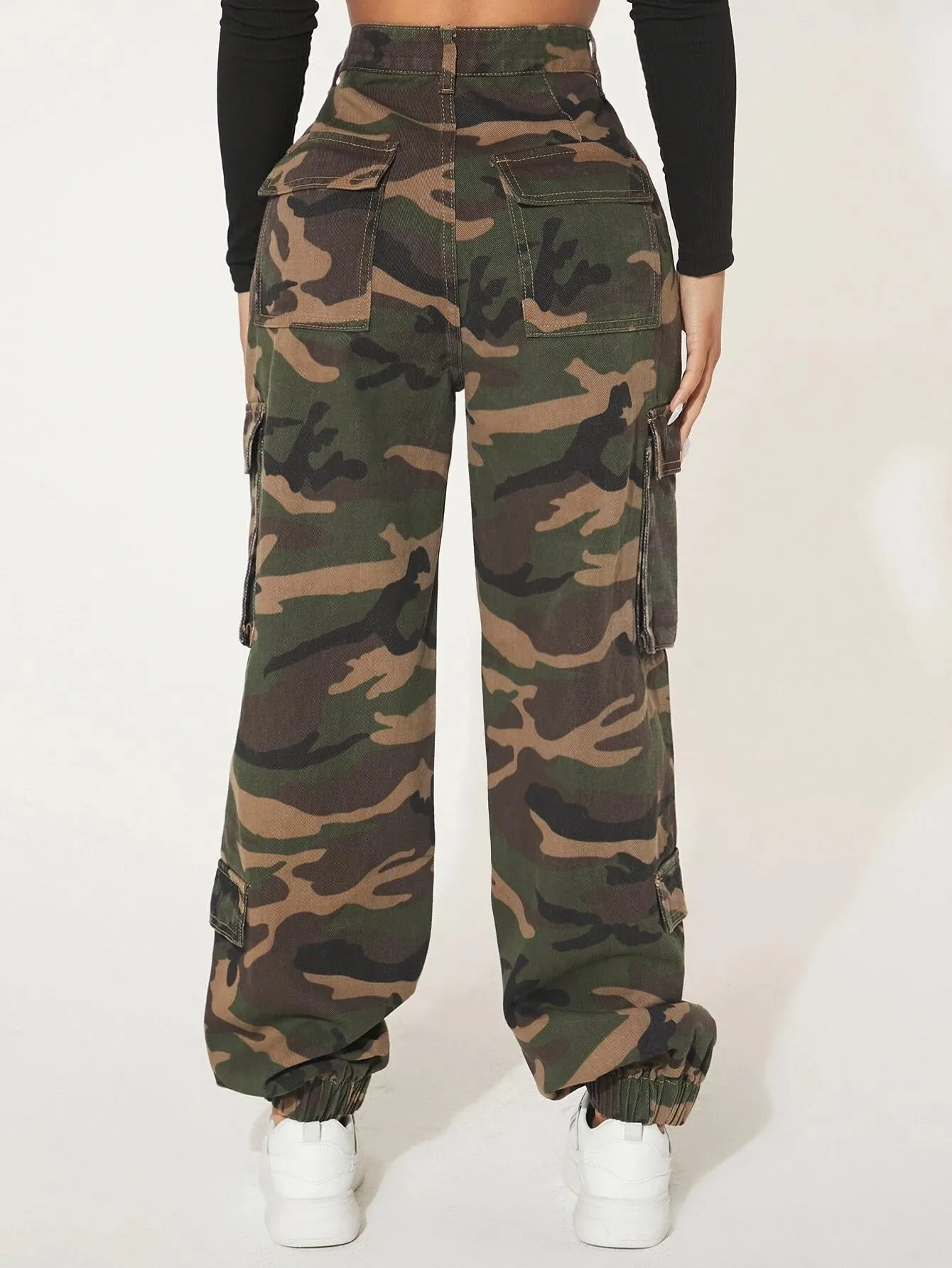 Camo Printed Cargo Jeans
