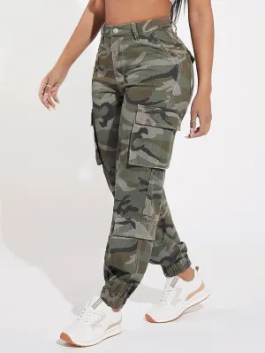 Camo Printed Cargo Jeans