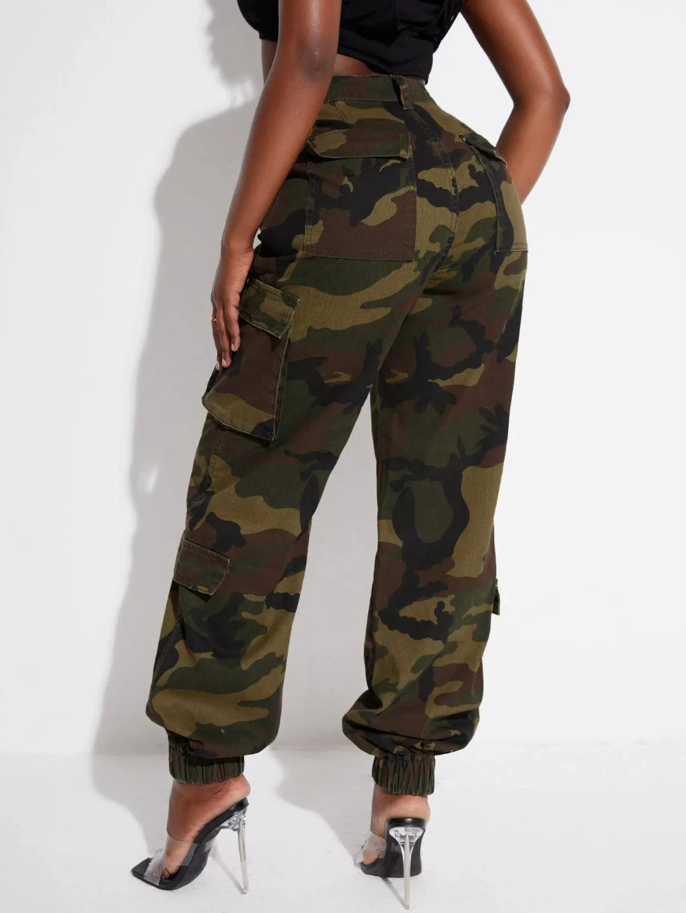 Camo Printed Cargo Jeans