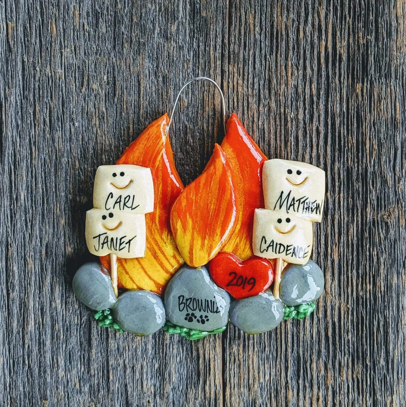 Campfire Christmas Ornament