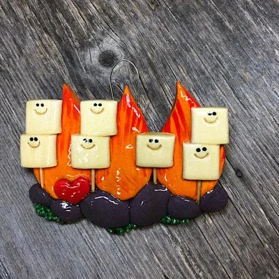 Campfire Christmas Ornament