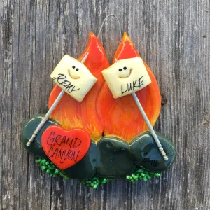 Campfire Christmas Ornament