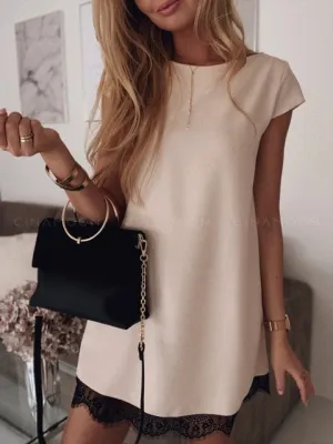Cap Sleeve Lace Day Dress