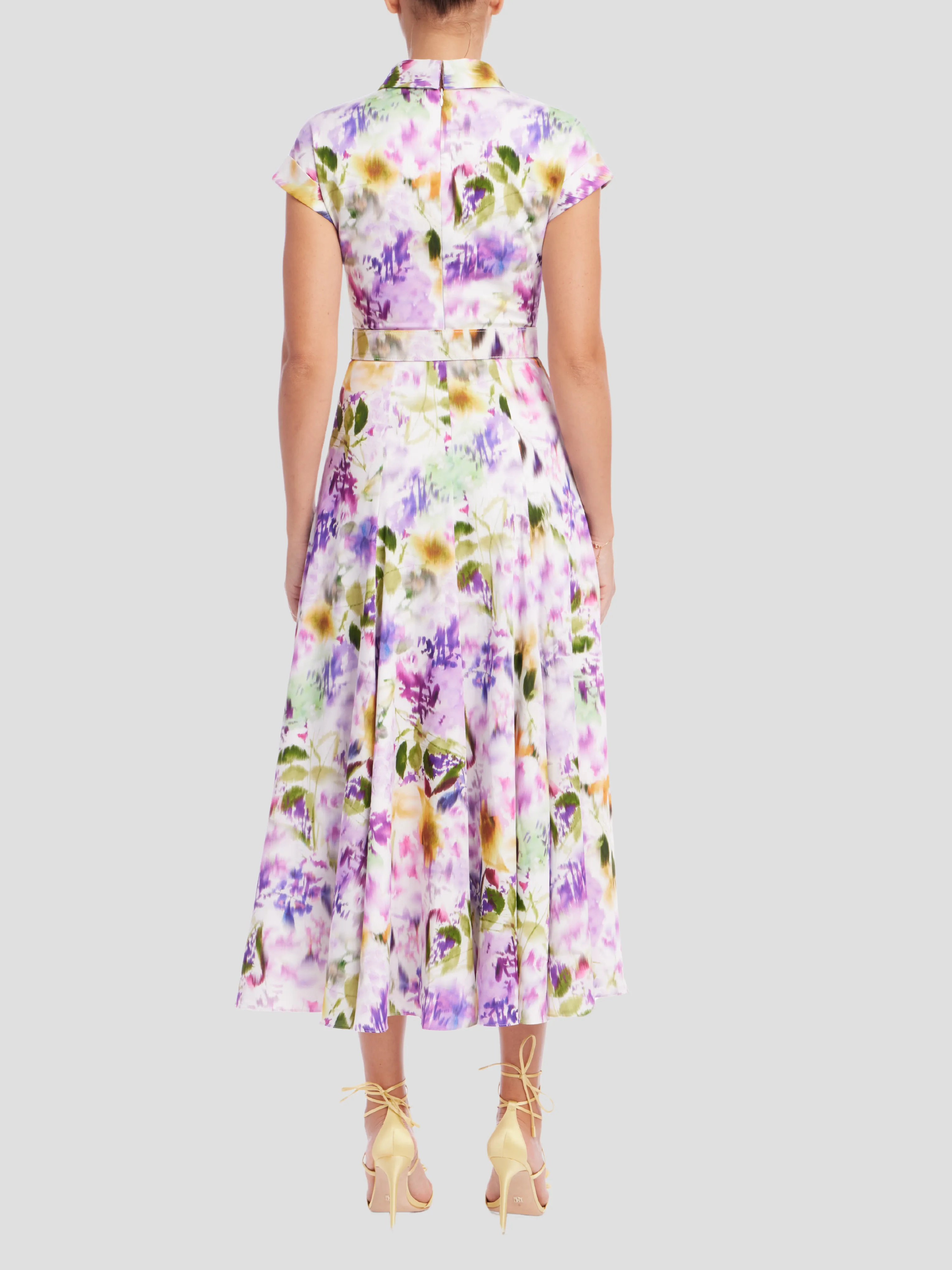 Cap Sleeve Shirt in Lilac Multi