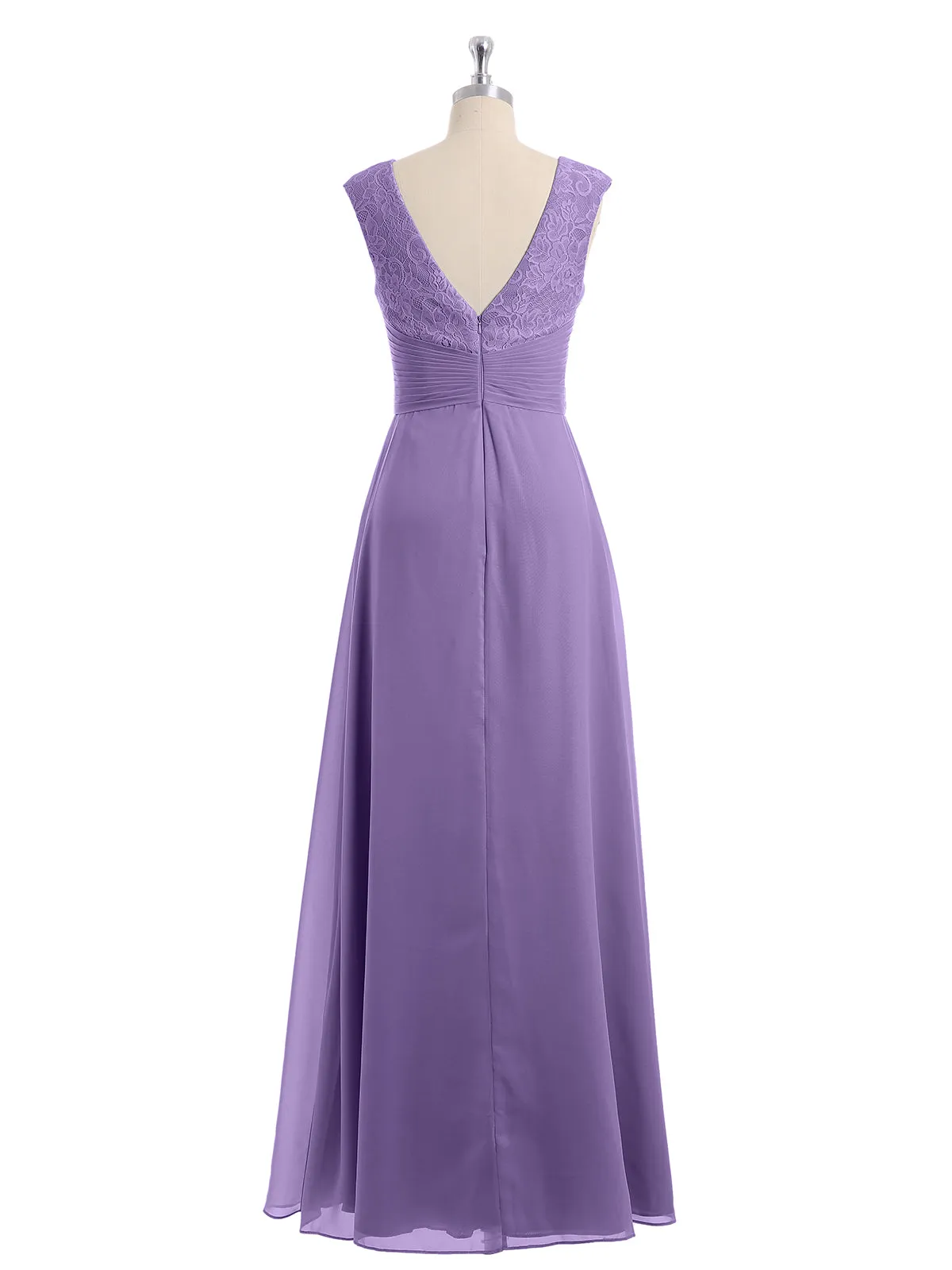 Cap Sleeves Chiffon and Lace Dress with V NECK Tahiti Plus Size