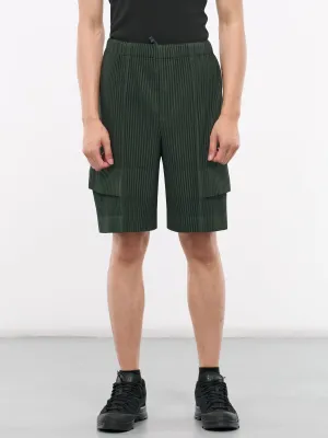 Cargo Pleated Shorts (HP46JF172-67-DEEP-GREEN)