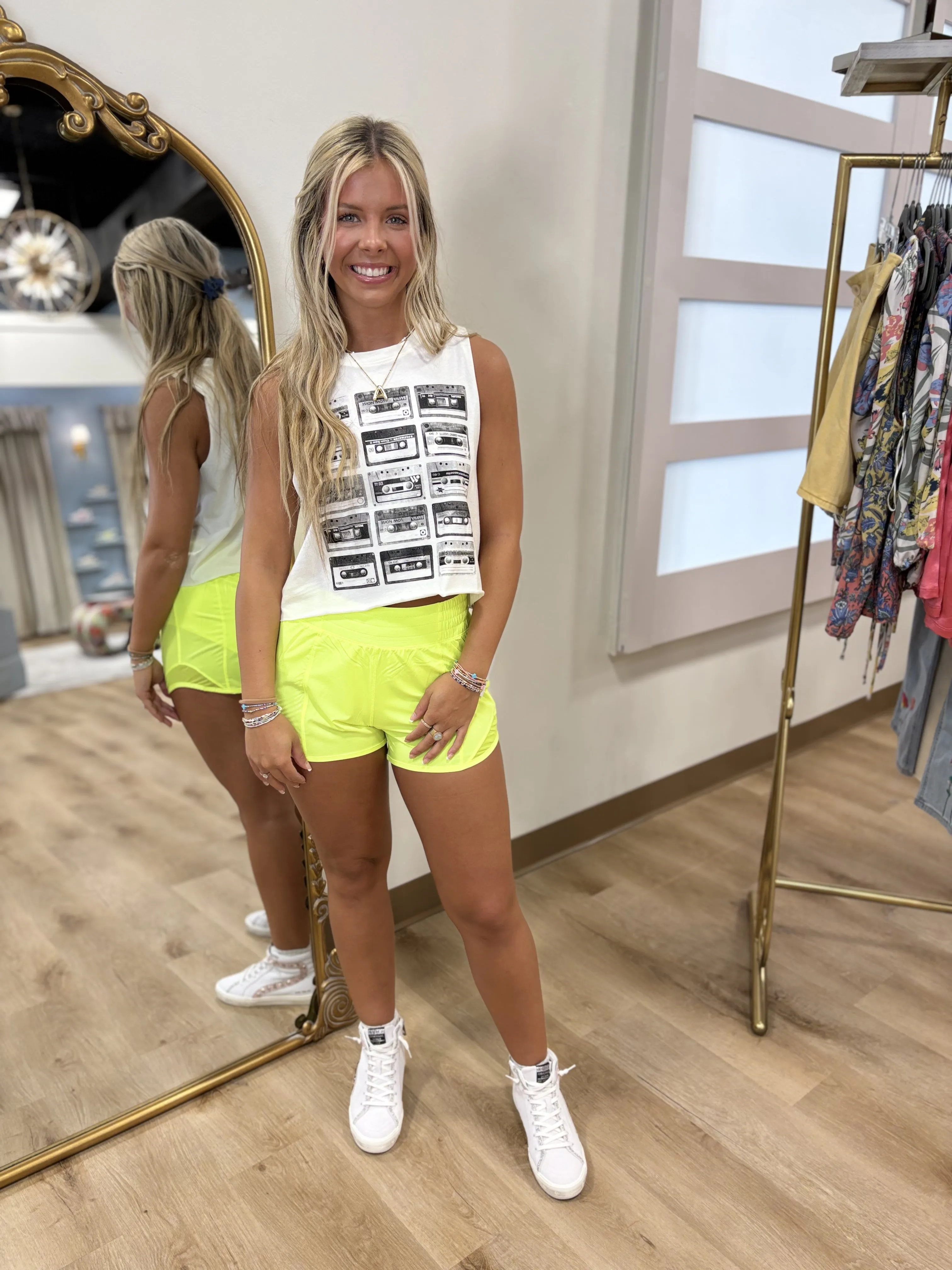 Cassette Sleeveless Muscle Tank Cream