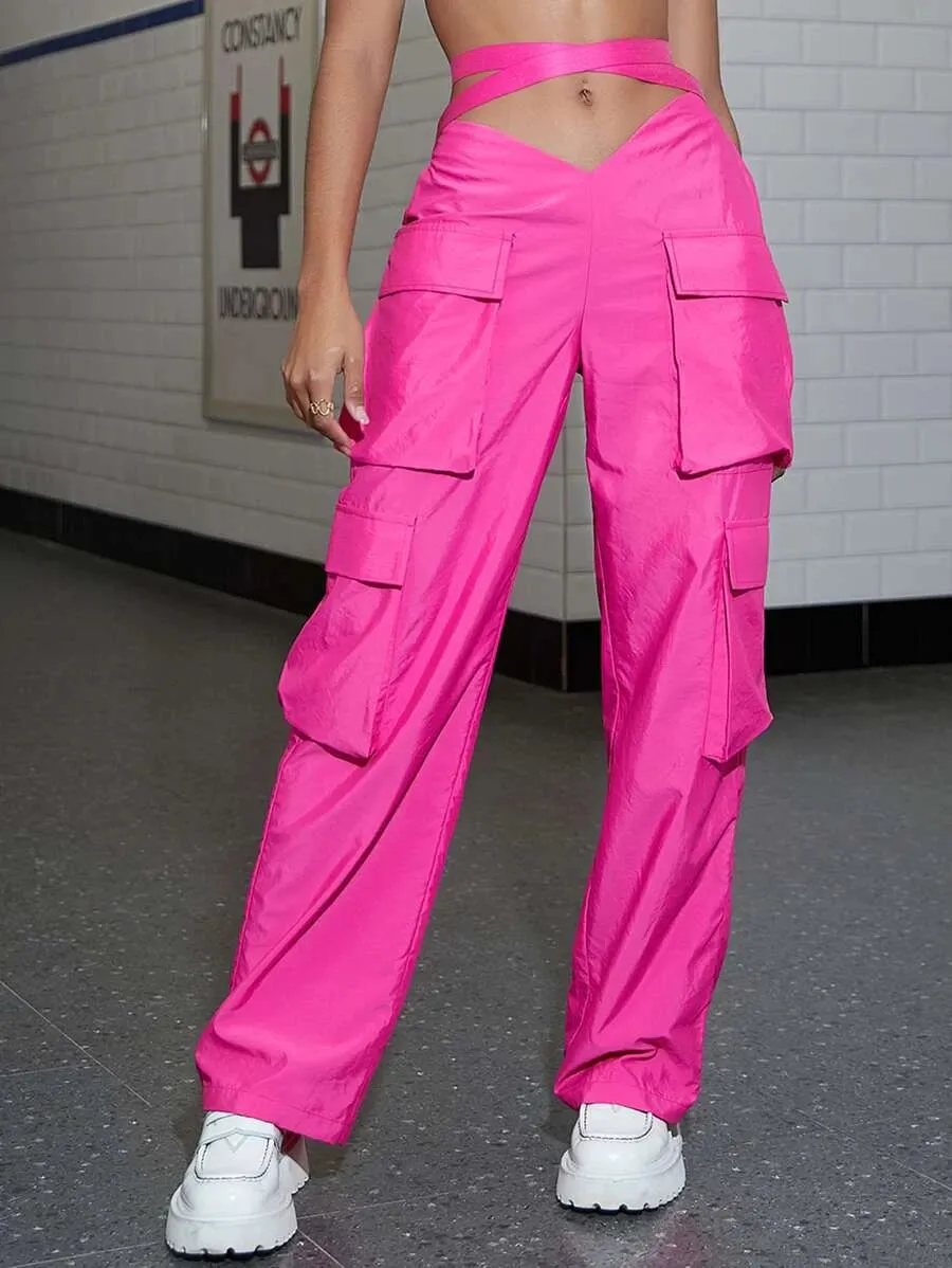 Casual Street Flap Pocket Side Cargo Pants