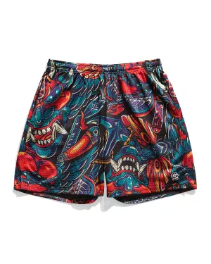 Chalk Line Demon AOP Retro Shorts