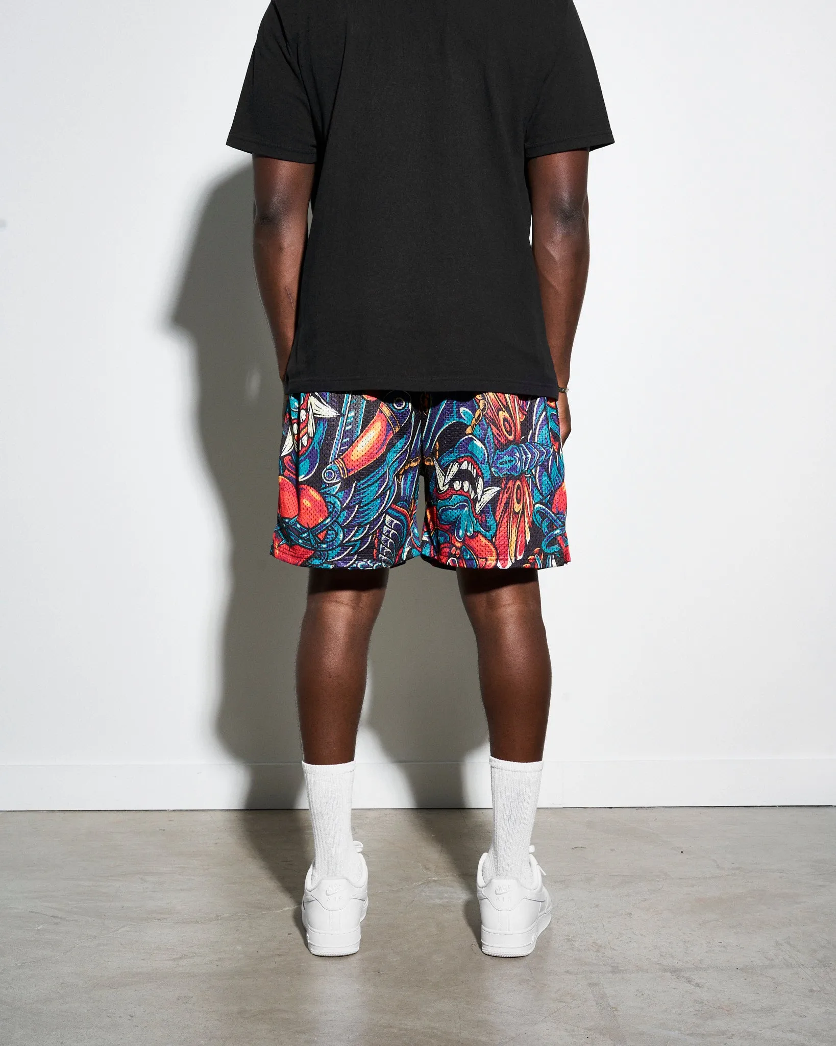 Chalk Line Demon AOP Retro Shorts