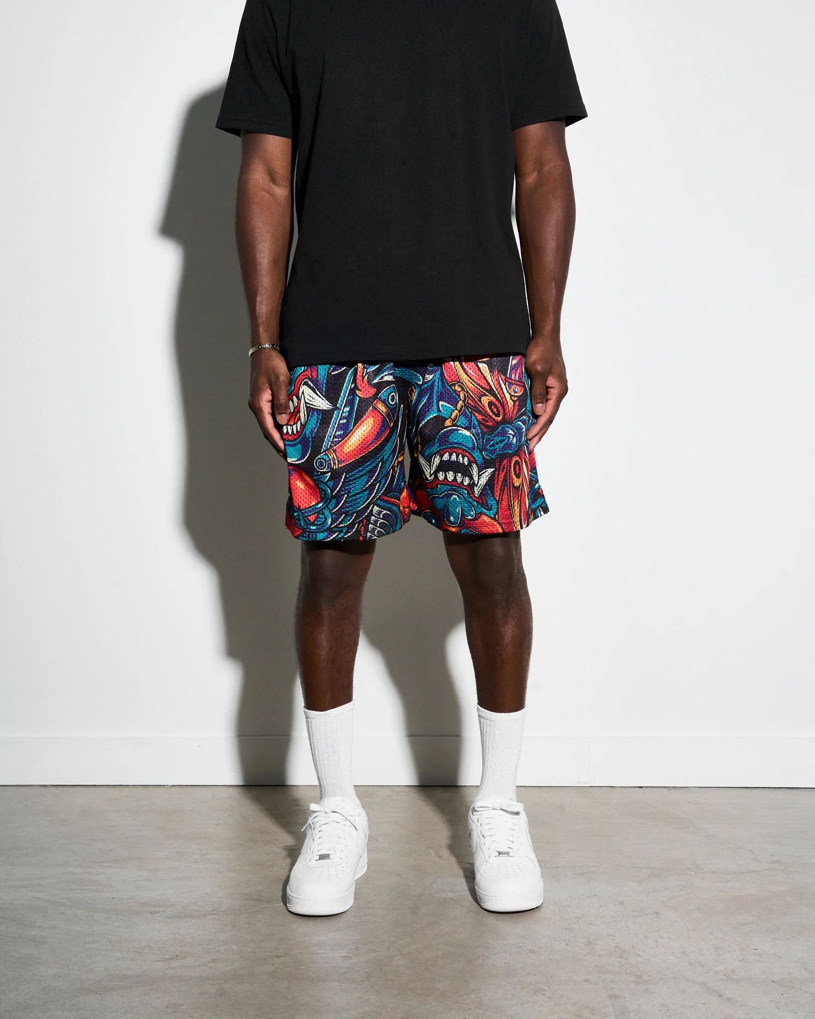 Chalk Line Demon AOP Retro Shorts