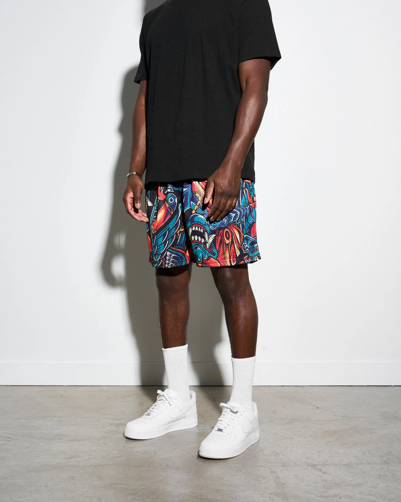 Chalk Line Demon AOP Retro Shorts