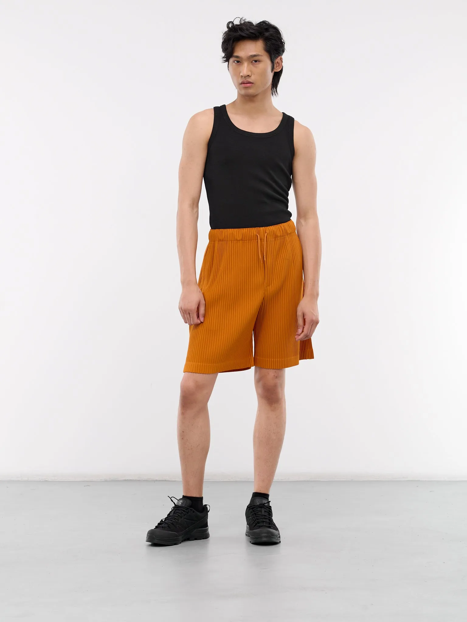 Colorful Pleats Shorts (HP46JF140-FLAME-ORANGE)