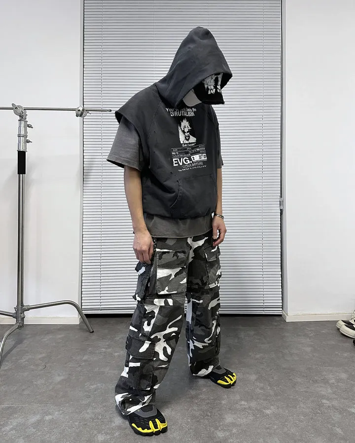 Convertible Detachable-Leg Camo Cargo Pants