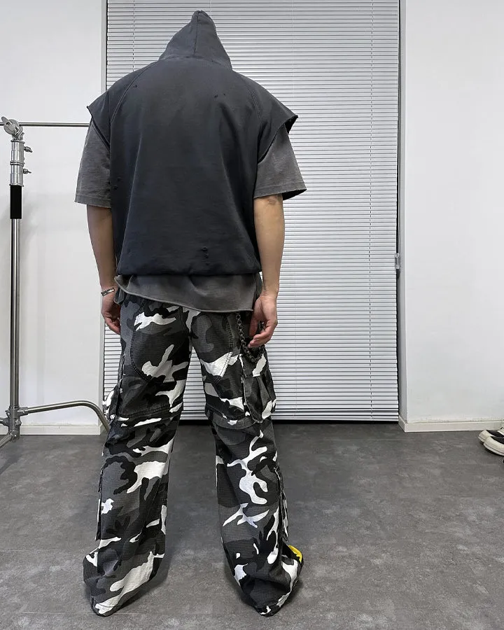 Convertible Detachable-Leg Camo Cargo Pants