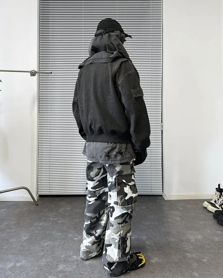 Convertible Detachable-Leg Camo Cargo Pants