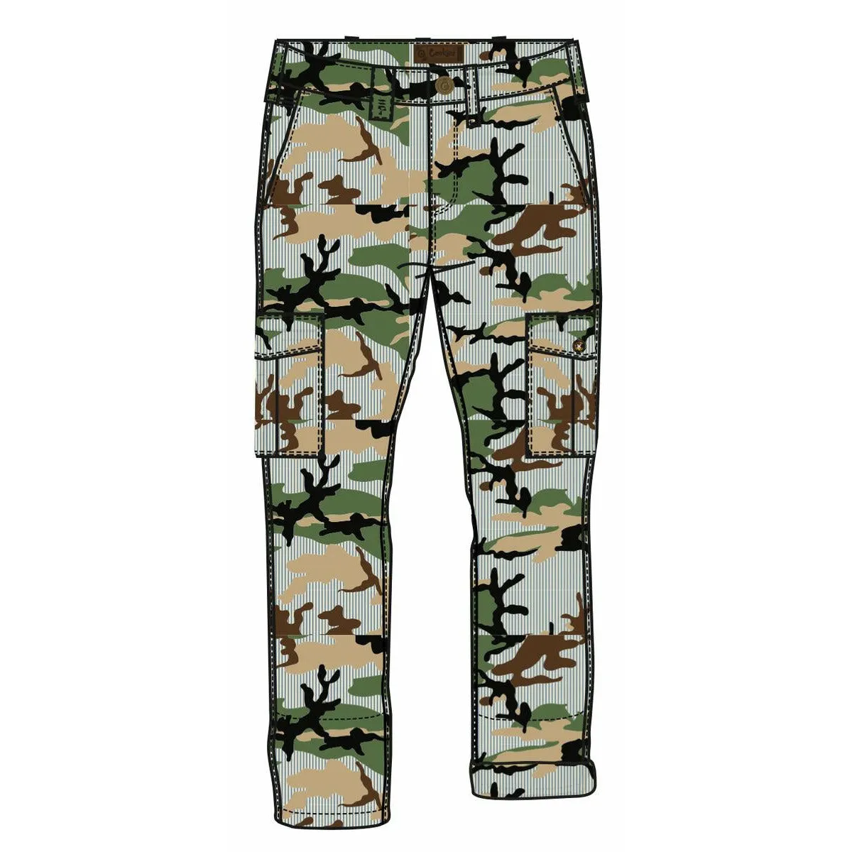 Cookies Blue Stripe Vintage Camo Cargo Pants