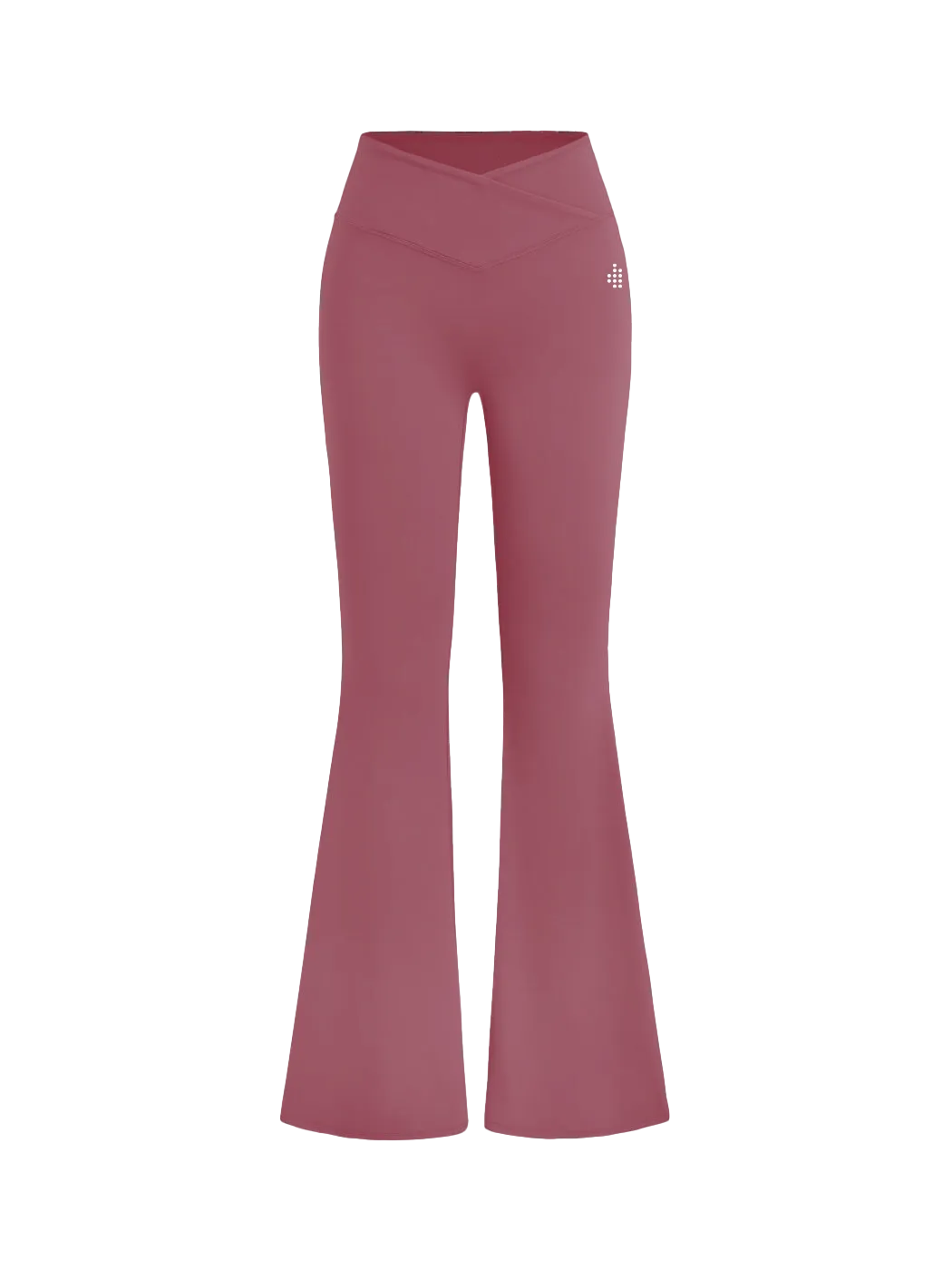 Cross-waist Flared Leggings - Ruby
