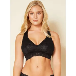 Curvy Racie Razerback Bralette  in Black