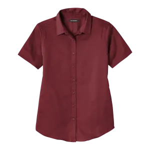 D2105W Ladies Short Sleeve SuperPro React Twill Shirt
