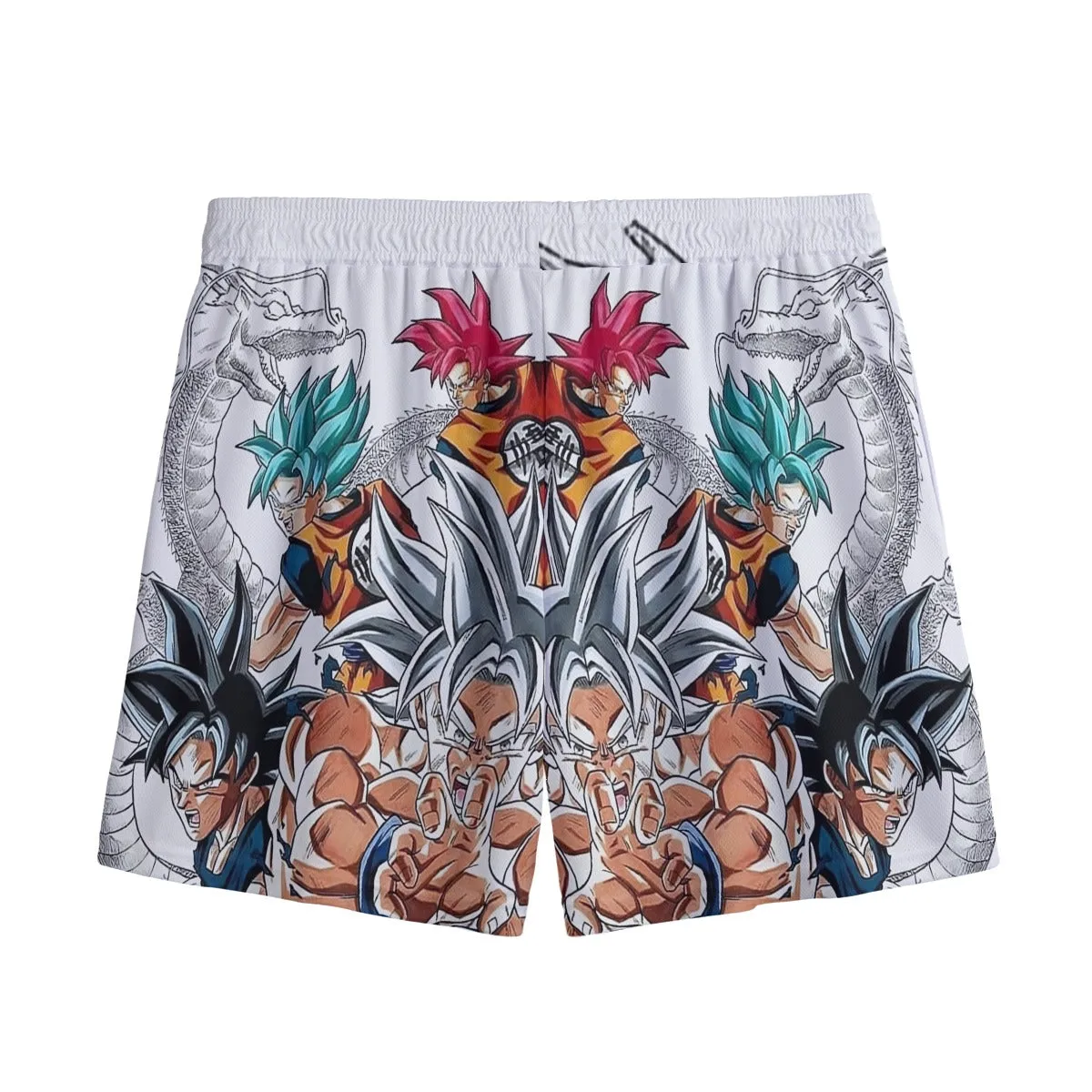 DBS Goku SSJ Transformations White God Blue Red Kaioken Ultra Instinct Mesh Shorts